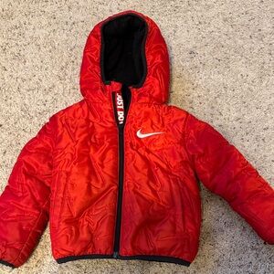 Nike Kids Bright Red Puffer Coat